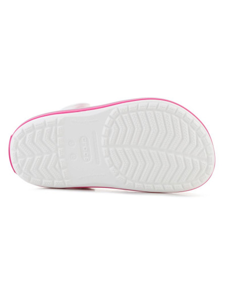 Crocs crocband kids clog white/pink crush 207006-6wu