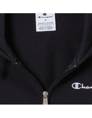 Bluza damska champion full zip hoodie sweatshirt czarna 118406 kk001