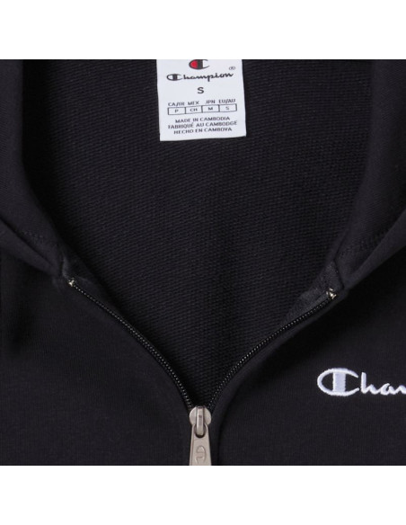 Bluza damska champion full zip hoodie sweatshirt czarna 118406 kk001