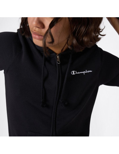 Bluza damska champion full zip hoodie sweatshirt czarna 118406 kk001