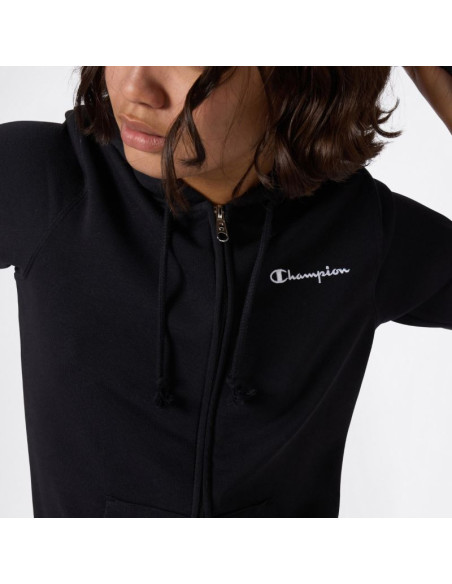 Bluza damska champion full zip hoodie sweatshirt czarna 118406 kk001
