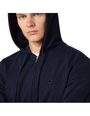 Bluza męska champion full zip hoodie sweatshirt granatowa 220786 bs501
