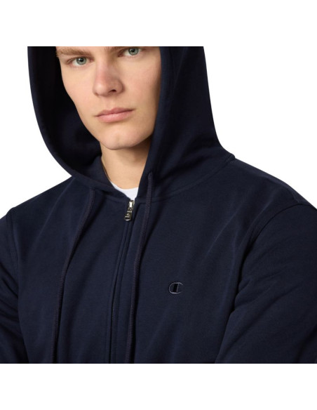Bluza męska champion full zip hoodie sweatshirt granatowa 220786 bs501