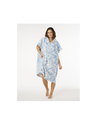 Ponczo damskie rip curl mixed hooded towel zielone