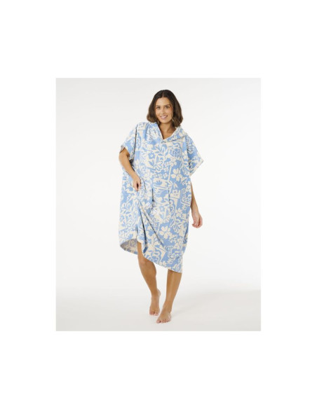 Ponczo damskie rip curl mixed hooded towel zielone