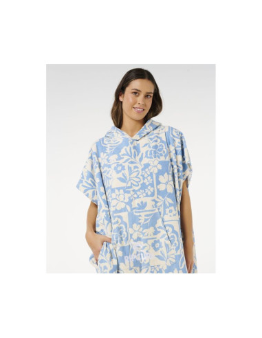 Ponczo damskie rip curl mixed hooded towel zielone