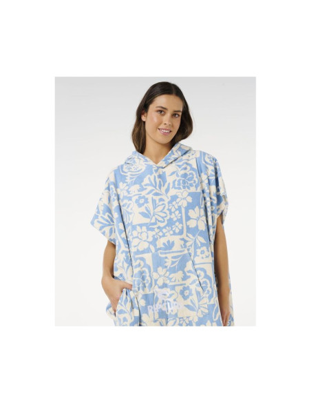 Ponczo damskie rip curl mixed hooded towel zielone