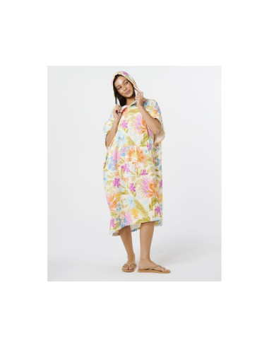 Ponczo damskie rip curl mixed hooded towel multikolor