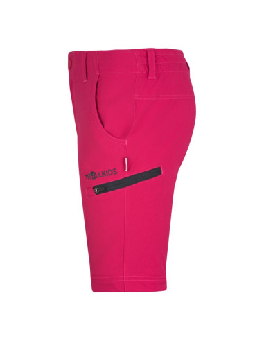 Spodnie zapinane na zamek dziecięce dla chłopca/dziewczynki trollkids kids kjerag zip-off pants rubine/anthracite (177-405)