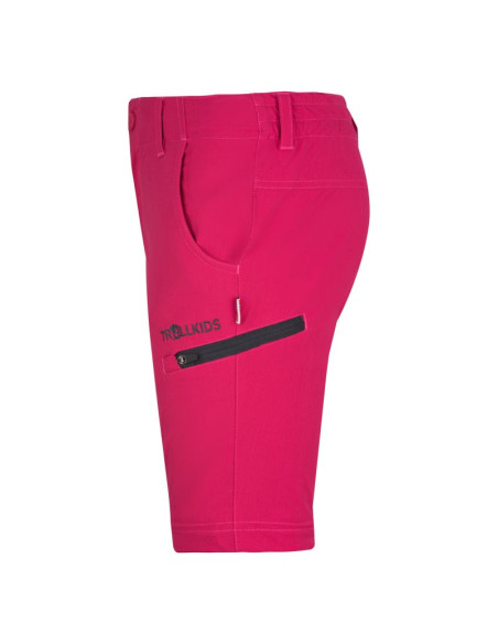 Spodnie zapinane na zamek dziecięce dla chłopca/dziewczynki trollkids kids kjerag zip-off pants rubine/anthracite (177-405)