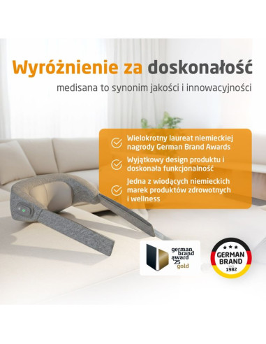 Bezprzewodowy masażer karku shiatsu medisana nm 900