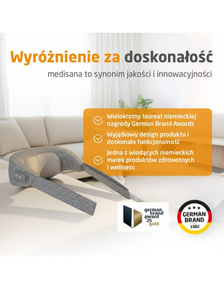 Bezprzewodowy masażer karku shiatsu medisana nm 900