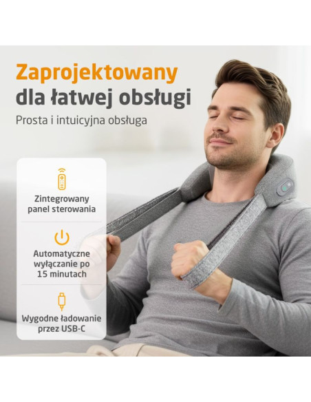 Bezprzewodowy masażer karku shiatsu medisana nm 900
