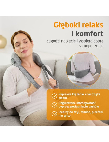 Bezprzewodowy masażer karku shiatsu medisana nm 900