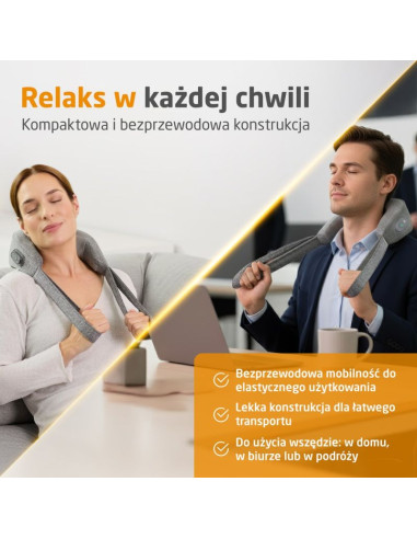 Bezprzewodowy masażer karku shiatsu medisana nm 900