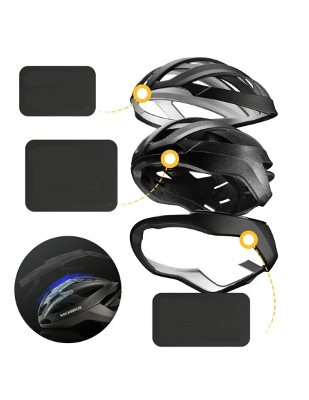 Universal cycling helmet lingzhe lk-69 size l black 58-62 cm