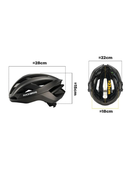 Universal cycling helmet lingzhe lk-69 size l black 58-62 cm