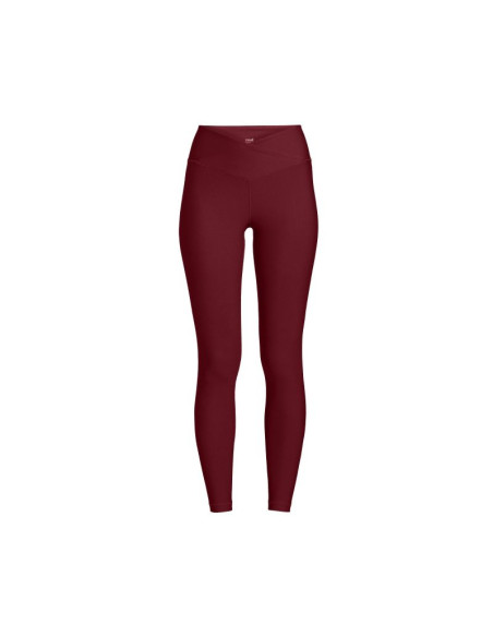 Legginsy casall overlap high waist tights evening red