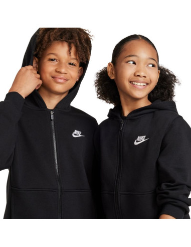 Bluza dla dzieci nike sportswear club fleece czarna fd3004 010