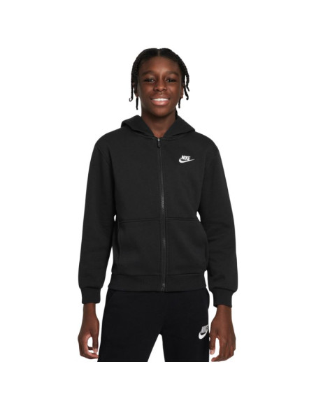 Bluza dla dzieci nike sportswear club fleece czarna fd3004 010