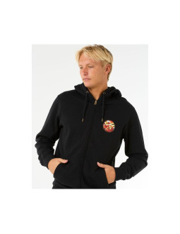 Bluza rip curl wettie passage icon zip thru czarny 2