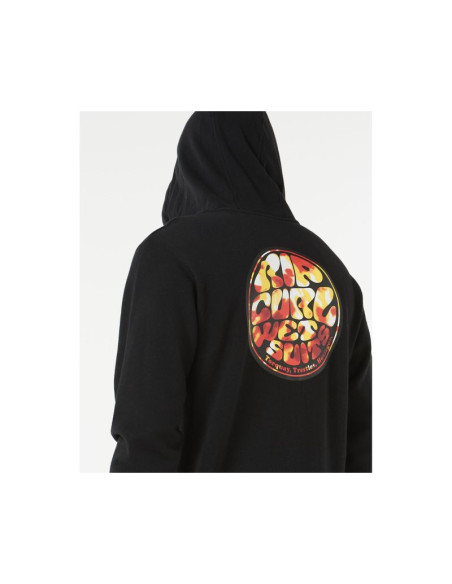 Bluza rip curl wettie passage icon zip thru czarny