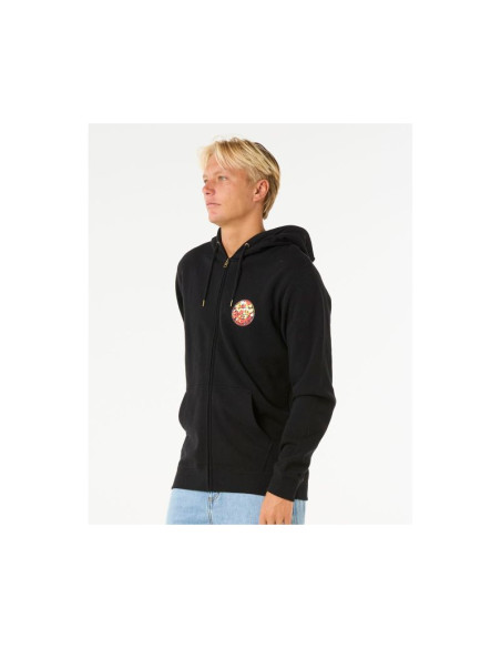 Bluza rip curl wettie passage icon zip thru czarny