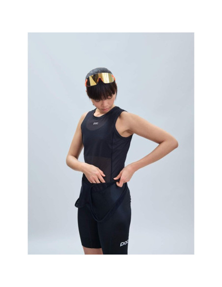 Koszulka rowerowa damska poc w's essential layer vest czarny