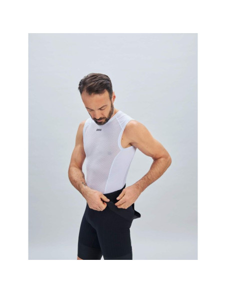 Koszulka rowerowa poc essential layer vest - biały
