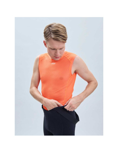 Koszulka rowerowa poc essential layer vest - pomarańczowy