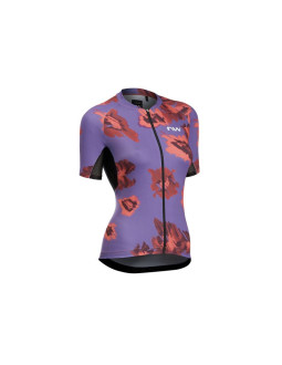 Koszulka rowerowa northwave force evo woman jersey fioletowy
