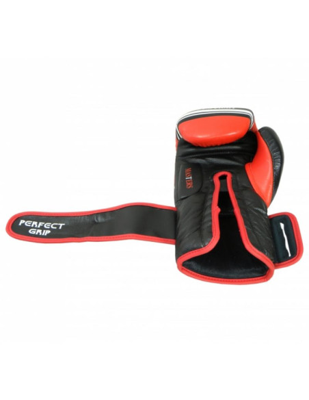 Rękawice bokserskie rbt-lf 14 oz czarno-czerwone
