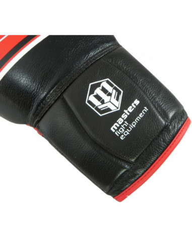 Rękawice bokserskie rbt-lf 14 oz czarno-czerwone