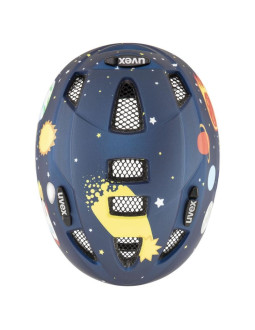 Kask rowerowy dziecięcy uvex kid 2 cc dk.blue rocket m.46-52 cm 2