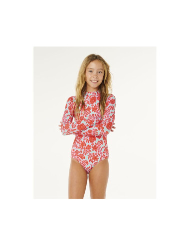 Kostium dziewczęcy rip curl sunshine upf ls surfsuit- girl czerwony