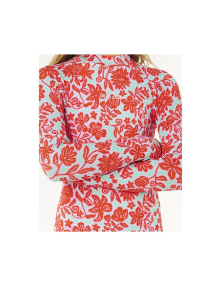 Kostium dziewczęcy rip curl sunshine upf ls surfsuit- girl czerwony