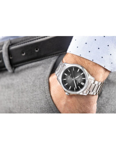 Zegarek męski giewont elegance sapphire srebrno czarny gw5160-b2