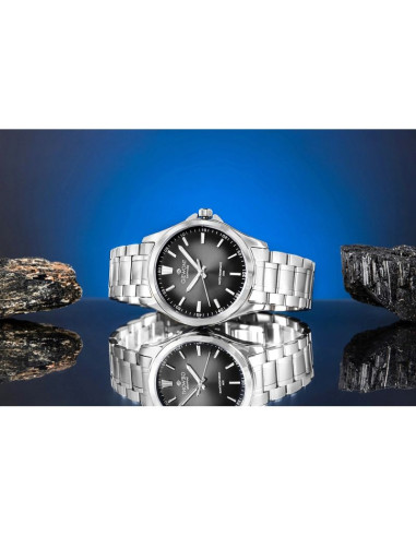 Zegarek męski giewont elegance sapphire srebrno czarny gw5160-b2