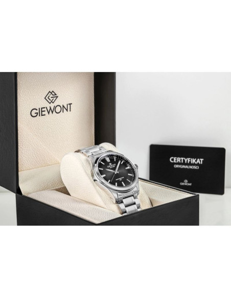 Zegarek męski giewont elegance sapphire srebrno czarny gw5160-b2