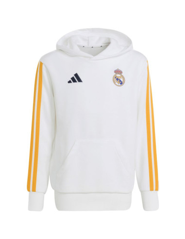 Bluza dla dzieci adidas real madrid kids hoodie biała kg2953