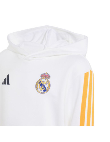 Bluza dla dzieci adidas real madrid kids hoodie biała kg2953
