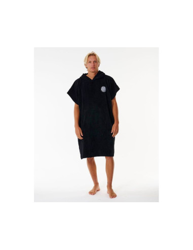 Ponczo rip curl logo hooded towel czarny