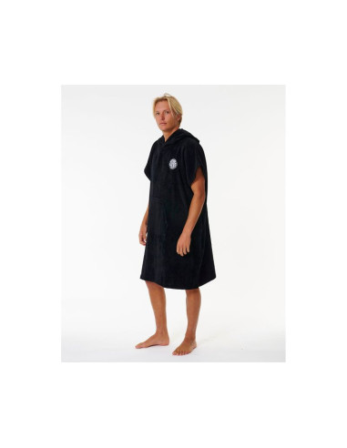 Ponczo rip curl logo hooded towel czarny