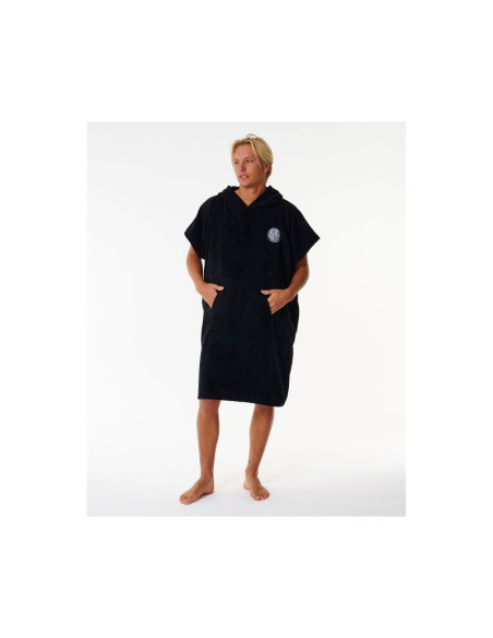 Ponczo rip curl logo hooded towel czarny