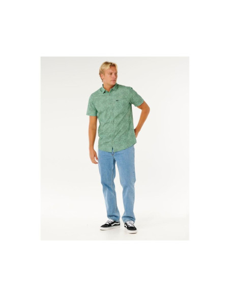Koszula męska rip curl hypno micro s/s shirt zielona