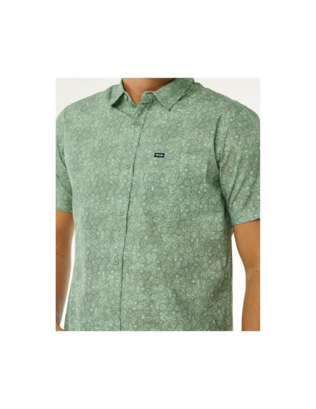 Koszula męska rip curl hypno micro s/s shirt zielona