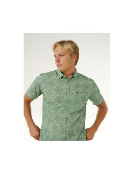Koszula męska rip curl hypno micro s/s shirt zielona
