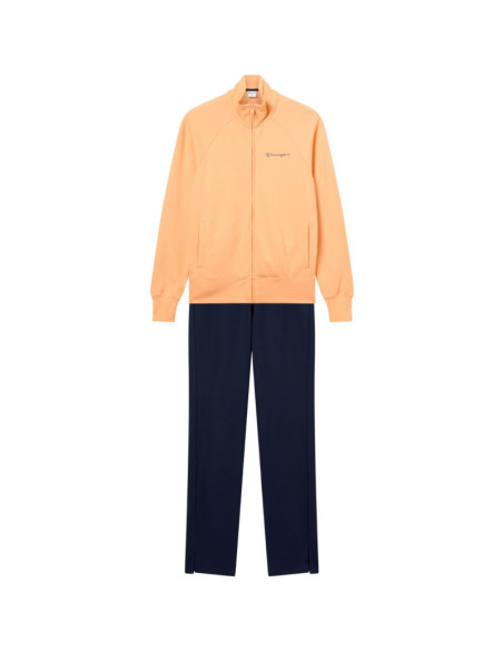 Dres damski champion full zip suit pomarańczowo-granatowy 117988 os069