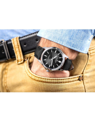 Zegarek męski giewont elegance sapphire czarny gw5160-a2
