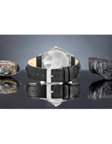 Zegarek męski giewont elegance sapphire czarny gw5160-a2